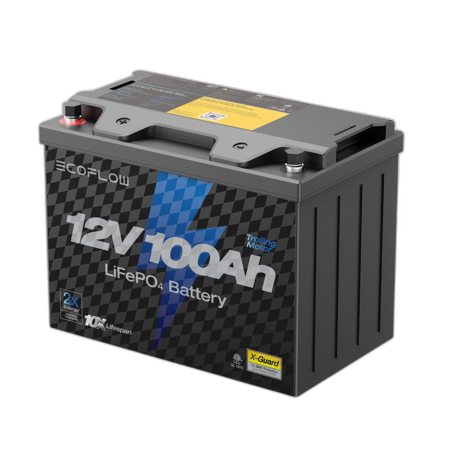 Batería de litio para motor de arrastre de 12 V y 100 Ah de EcoFlow - Image 3