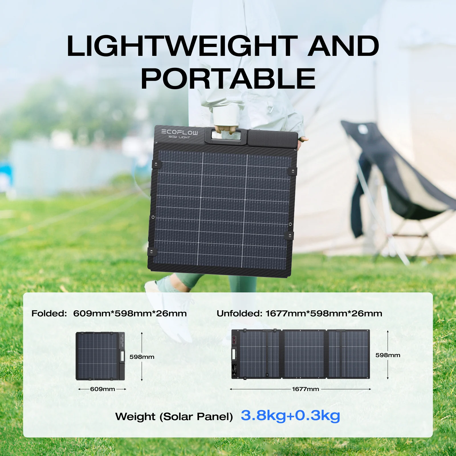 Panel solar monofacial EcoFlow NextGen de 160 W - Image 3