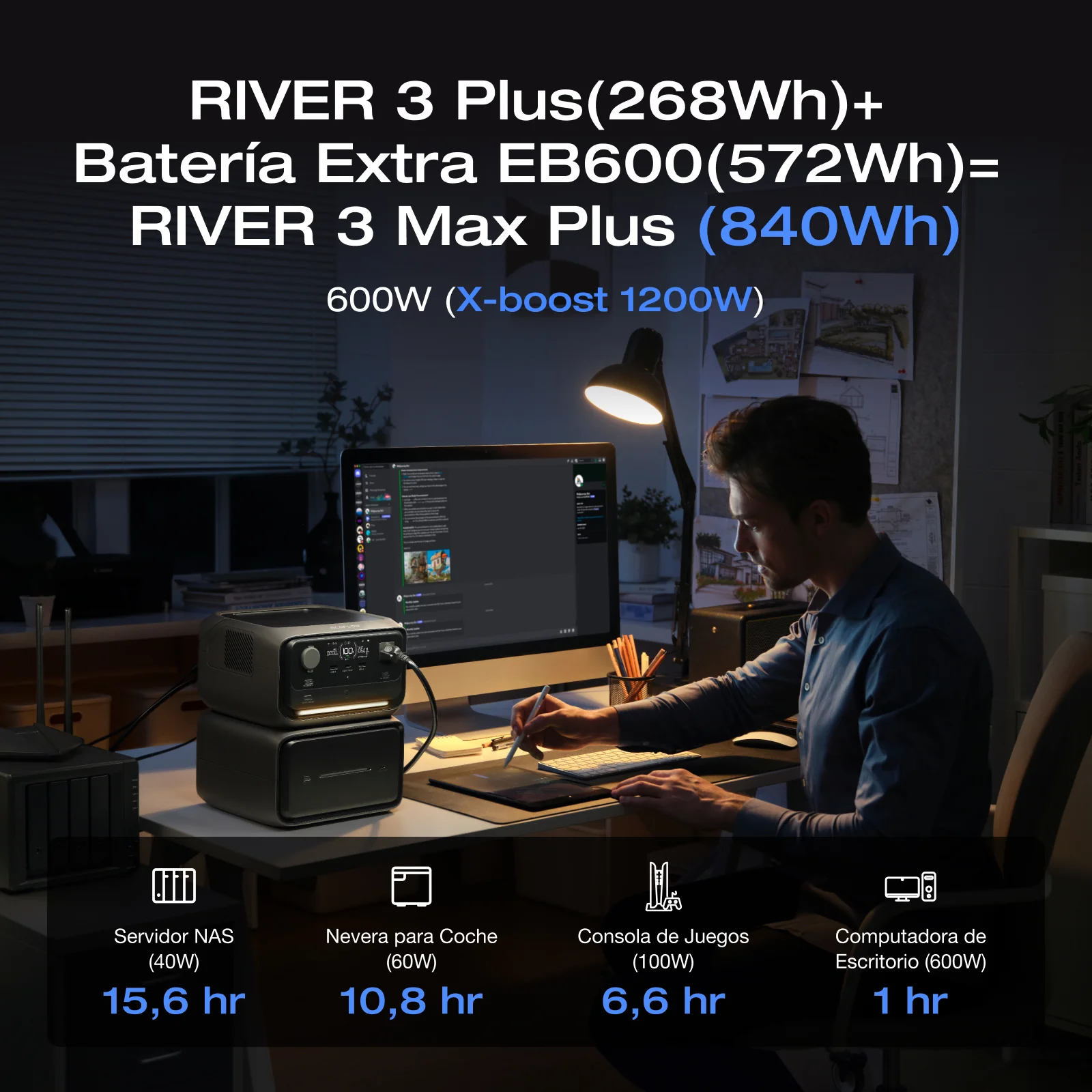 Estación de energía portátil EcoFlow RIVER 3 Plus 270 - Image 15