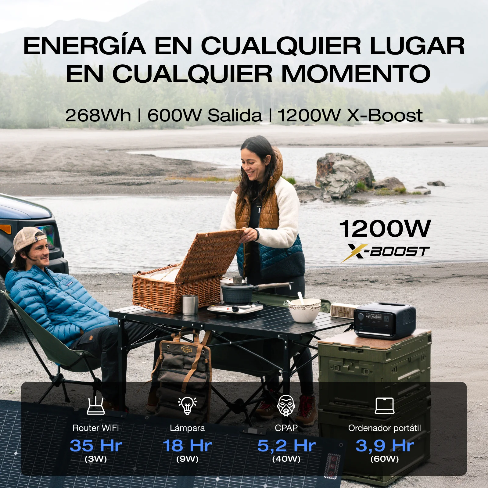 Estación de energía portátil EcoFlow RIVER 3 Plus 270 - Image 3